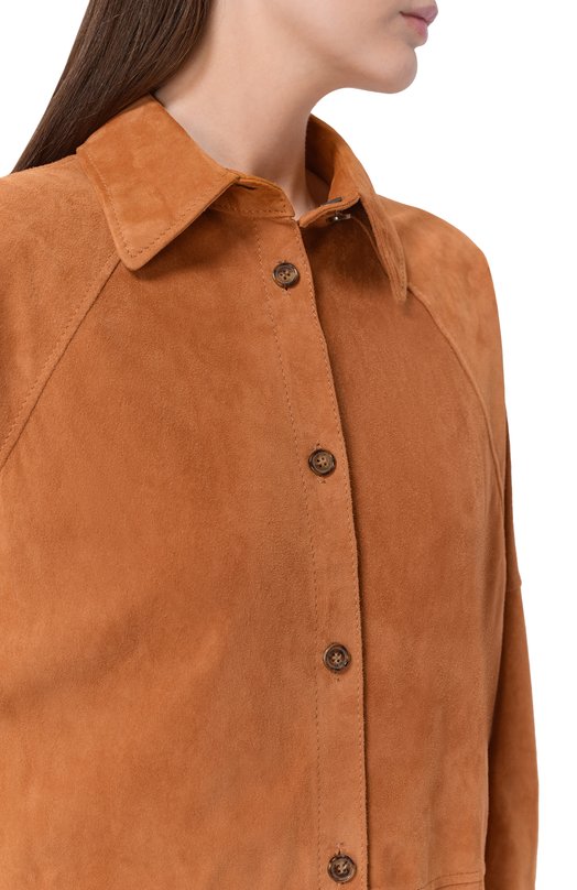 Замшевая рубашка Erika Cavallini P6SW02 Оранжевый  P6SW02 Фото 5