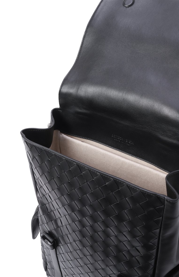 Мужской рюкзак back-to-school BOTTEGA VENETA черного цвета, арт. 805971 V2HL1 | Фото 5 (Материал сплава: Проставлено; Размер: large; Драгоценные камни: Проставлено; Материал: Натуральная кожа; Стили: Классический; Сумки-технические: Рюкзаки - большие)