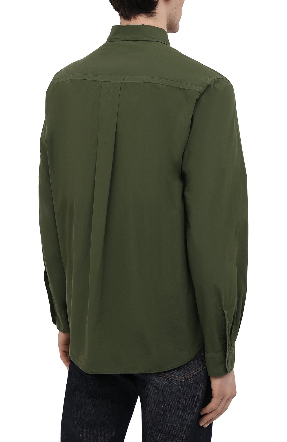 Хлопковая рубашка KENZO хаки цвета по цене 18200 руб., арт. FB55CH4001LA, фото 4 Хлопковая рубашка KENZO, арт. FB55CH4001LA, фото 4