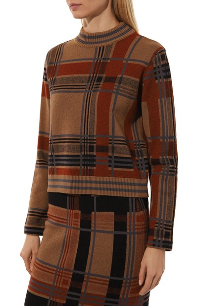 Шерстяной пуловер DRIES VAN NOTEN коричневого цвета по цене 76100 руб., арт. 242-011251-9731, фото 3 Шерстяной пуловер DRIES VAN NOTEN, арт. 242-011251-9731, фото 3