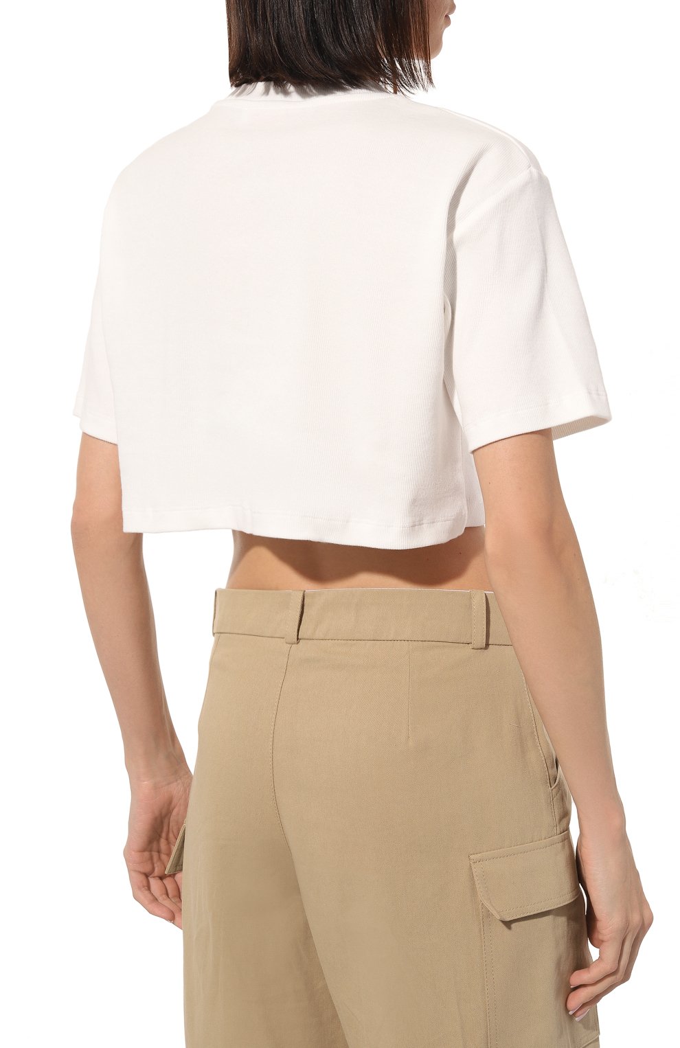 Хлопковая футболка OFF-WHITE белого цвета по цене 28800 руб., арт. OWAA081C99JER0010110, фото 4 Хлопковая футболка OFF-WHITE, арт. OWAA081C99JER0010110, фото 4