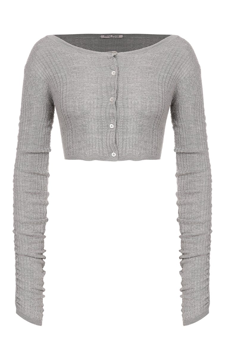 Кардиган из шелка и кашемира MIU MIU, арт. MMF249-1WVH-F0K44, фото 1
