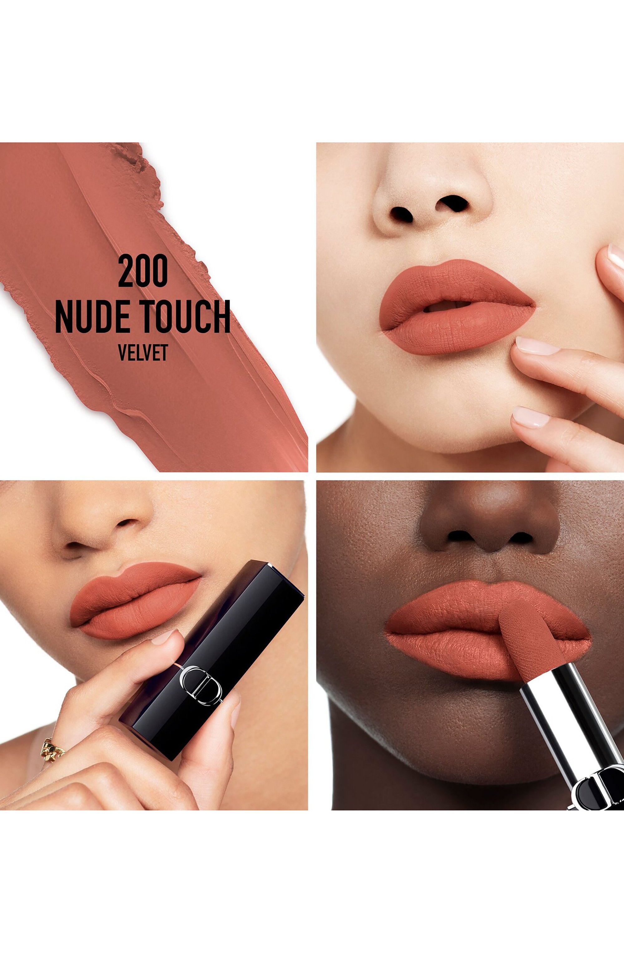 Помада для губ с вельветовым финишем rouge dior, оттенок 200 естественное прикосновение (3,5g) DIOR, арт. C035600200, фото 3