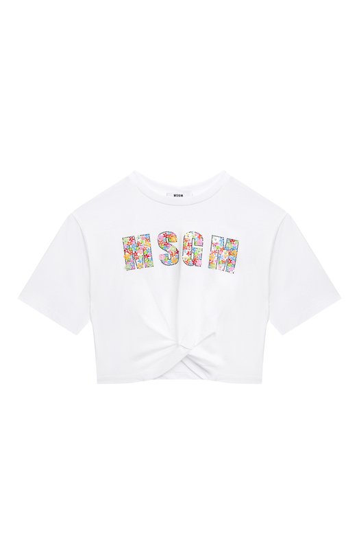 

Хлопковая футболка MSGM kids, Белый