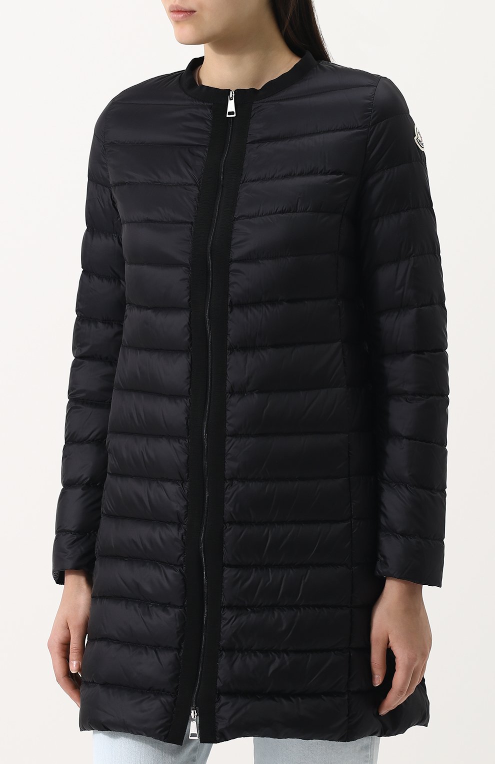 Стеганый пуховик на молнии с круглым вырезом MONCLER, арт. D1-093-49322-94-53048, фото 3