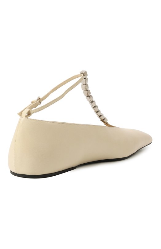 Кожаные балетки Jil Sander J15WZ0021/P4864 Кремовый  J15WZ0021/P4864 Фото 5