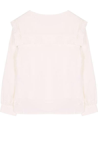 Шелковая блуза свободного кроя с оборкой CHLOÉ, арт. C15684/6A-12A, фото 2