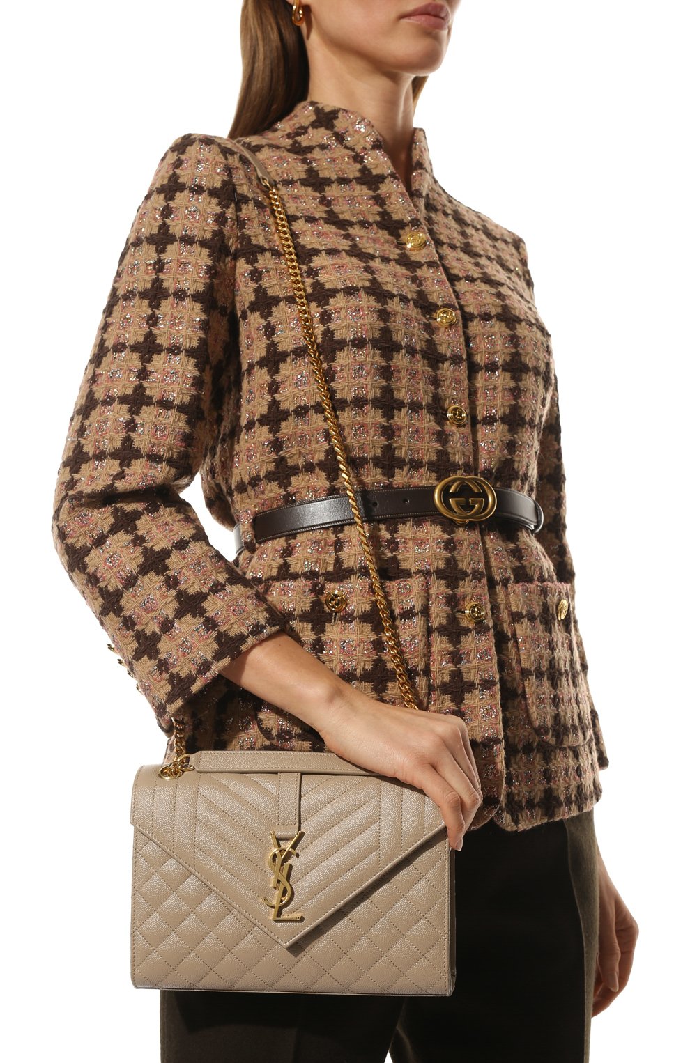 Сумка monogram envelope medium SAINT LAURENT, арт. 600185/B0W91, фото 6