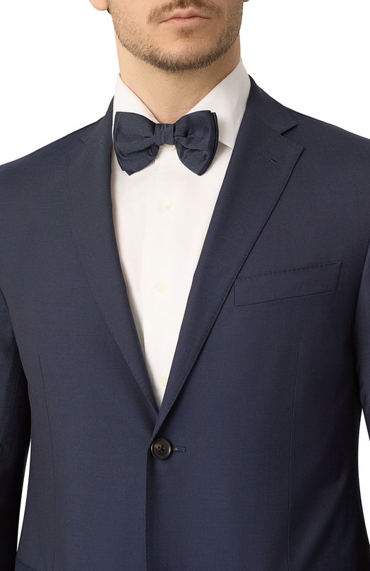 Шелковый галстук-бабочка Corneliani 25U908-2520480 Синий  25U908-2520480 Фото 2