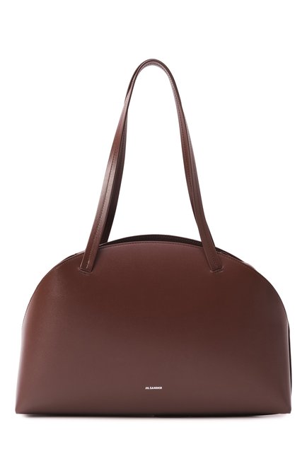 Женская сумка curve JIL SANDER бордового цвета, арт. J07ZH0054-P7101 | Фото 1 (Автоматизация ТО: Проставлено; Автоматизация состава: Проставлено; Размер: large; Материал: Натуральная кожа)