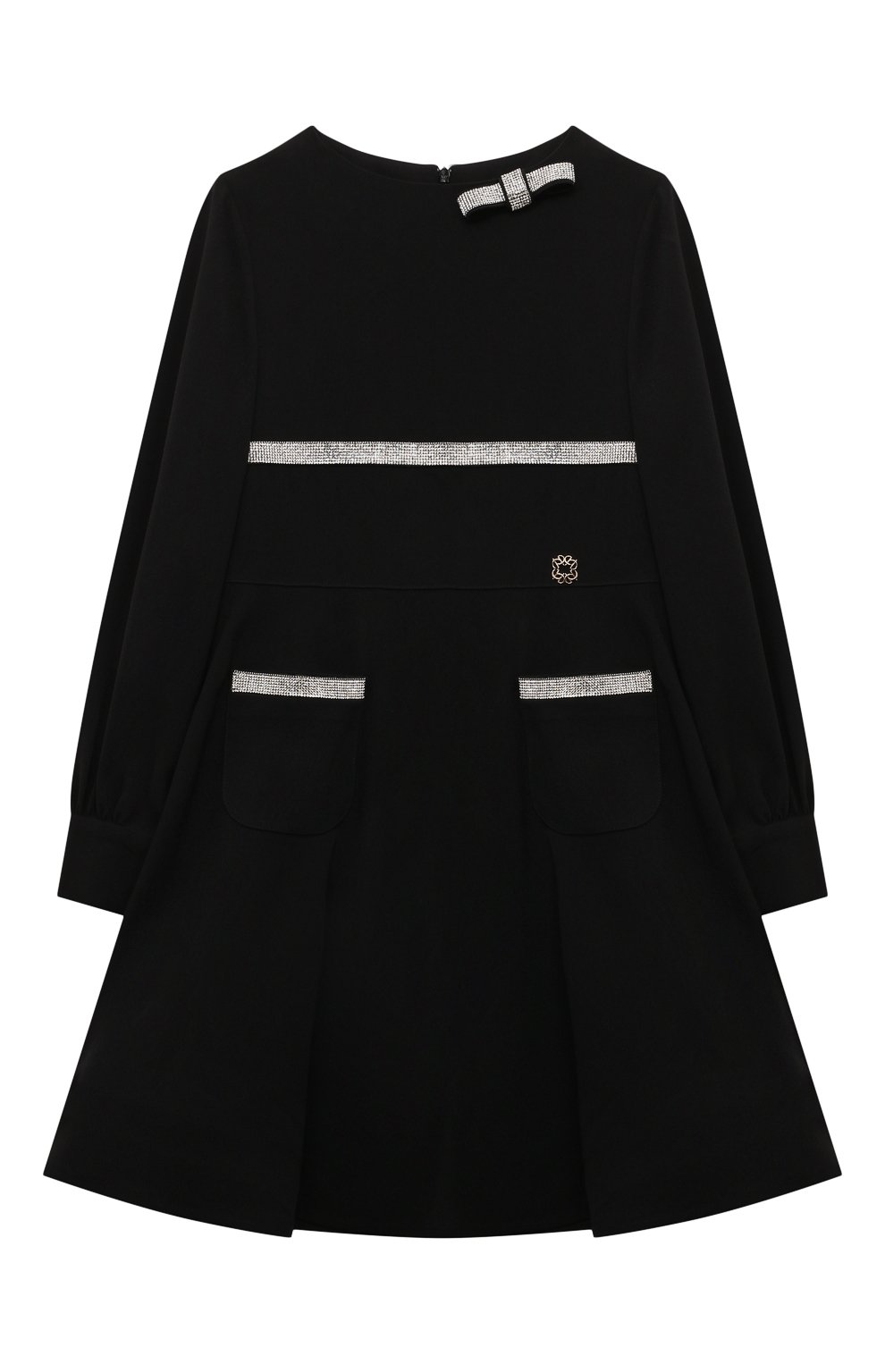 Платье ELIE SAAB JUNIOR черного цвета по цене 59950 руб., арт. EFAB042 TS0802, фото 1 Платье ELIE SAAB JUNIOR, арт. EFAB042 TS0802, фото 1