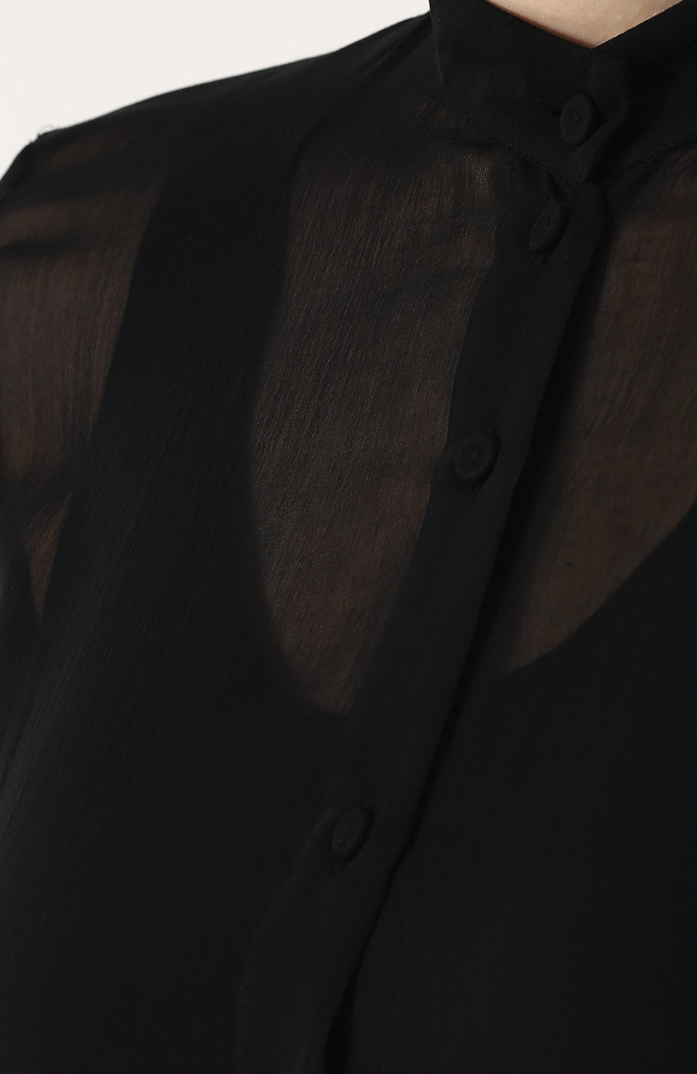 Полупрозрачное платье-рубашка из смеси хлопка и шелка ISABEL BENENATO, арт. WW15S18, фото 5