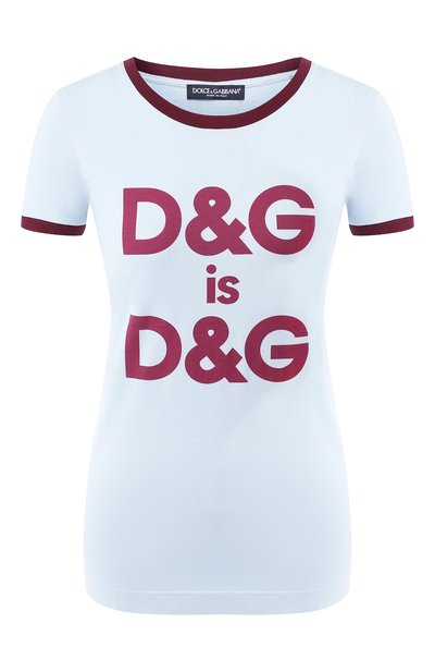 Женская хлопковая футболка DOLCE & GABBANA, арт. F8H32Z/G7RDG