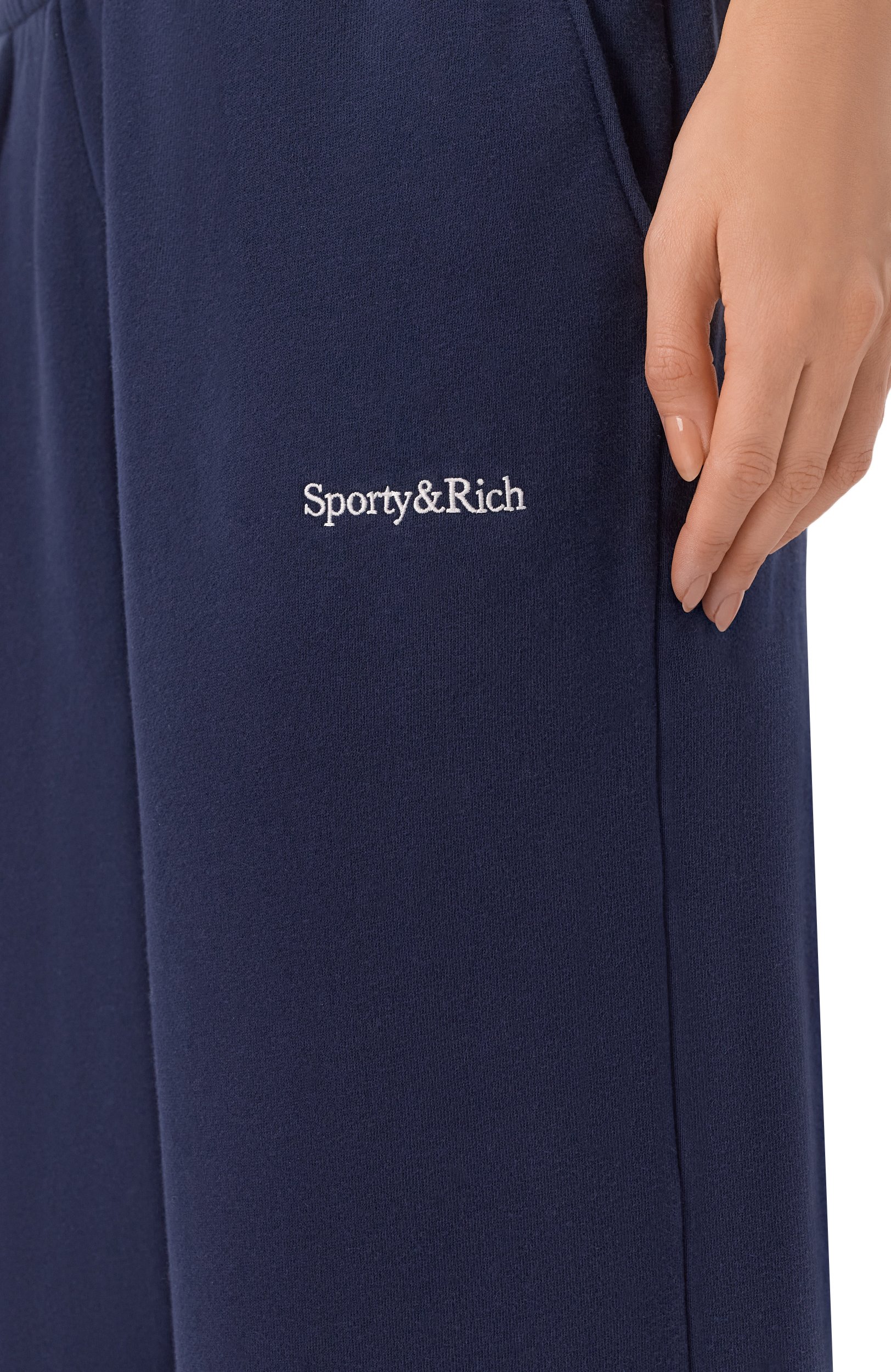 Хлопковые брюки SPORTY AND RICH, арт. PA08284300BL106, фото 5