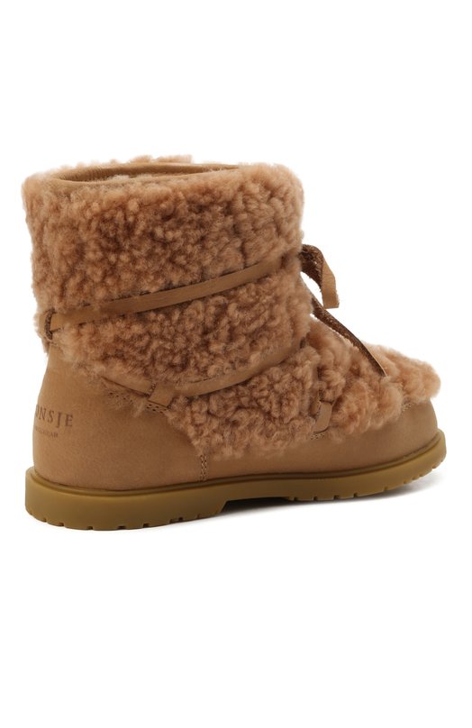 Полусапоги из кожи и овчины Donsje Amsterdam Коричневый, фото 3