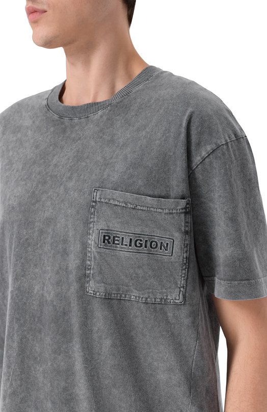 Хлопковая футболка Religion 15TALN96 Серый  15TALN96 Фото 5
