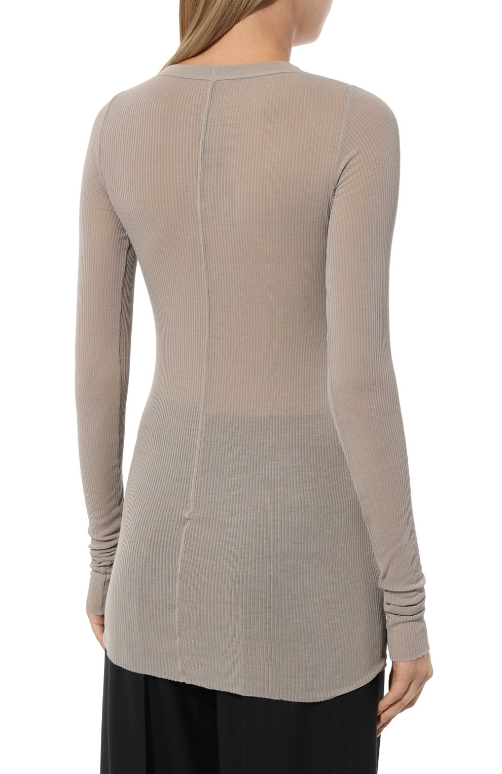 Пуловер из вискозы и шелка RICK OWENS серого цвета по цене 39050 руб., арт. RP02C1202/RC, фото 4 Пуловер из вискозы и шелка RICK OWENS, арт. RP02C1202/RC, фото 4
