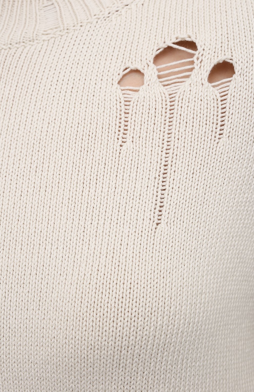 Хлопковый свитер MAISON MARGIELA кремового цвета по цене 54650 руб., арт. S51GP0218/S17663, фото 5 Хлопковый свитер MAISON MARGIELA, арт. S51GP0218/S17663, фото 5