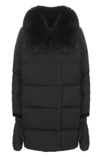 Пуховик с отделкой из меха кролика YVES SALOMON, арт. 25WYM05690D0TM, фото 1