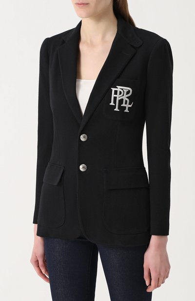 Приталенный жакет с вышитым логотипом бренда POLO RALPH LAUREN, арт. 211645540, фото 3