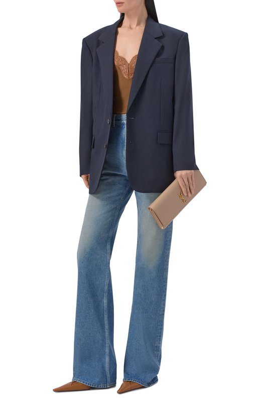 Шерстяной жакет Saint Laurent 858458/Y2J02 Синий  858458/Y2J02 Фото 2