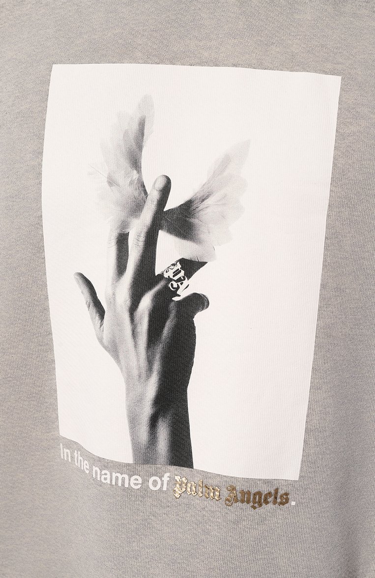 Хлопковое худи PALM ANGELS, арт. PMBB058F23FLE0020801, фото 5