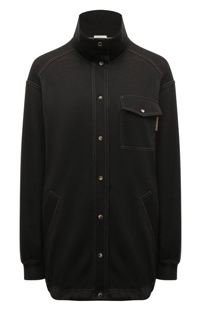 Женская куртка из хлопка и шелка BRUNELLO CUCINELLI, арт. MD828FH606