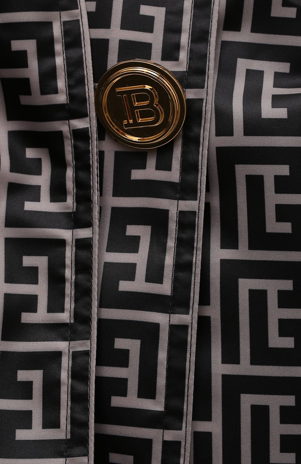 Плащ BALMAIN черно-белого цвета по цене 238500 руб., арт. WF1TL016/I711, фото 5 Плащ BALMAIN, арт. WF1TL016/I711, фото 5