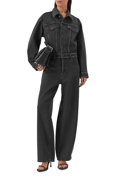 Джинсовый комбинезон 7 FOR ALL MANKIND черного цвета по цене 49950 руб., арт. 7U59TC31-1ZN, фото 2 Джинсовый комбинезон 7 FOR ALL MANKIND, арт. 7U59TC31-1ZN, фото 2