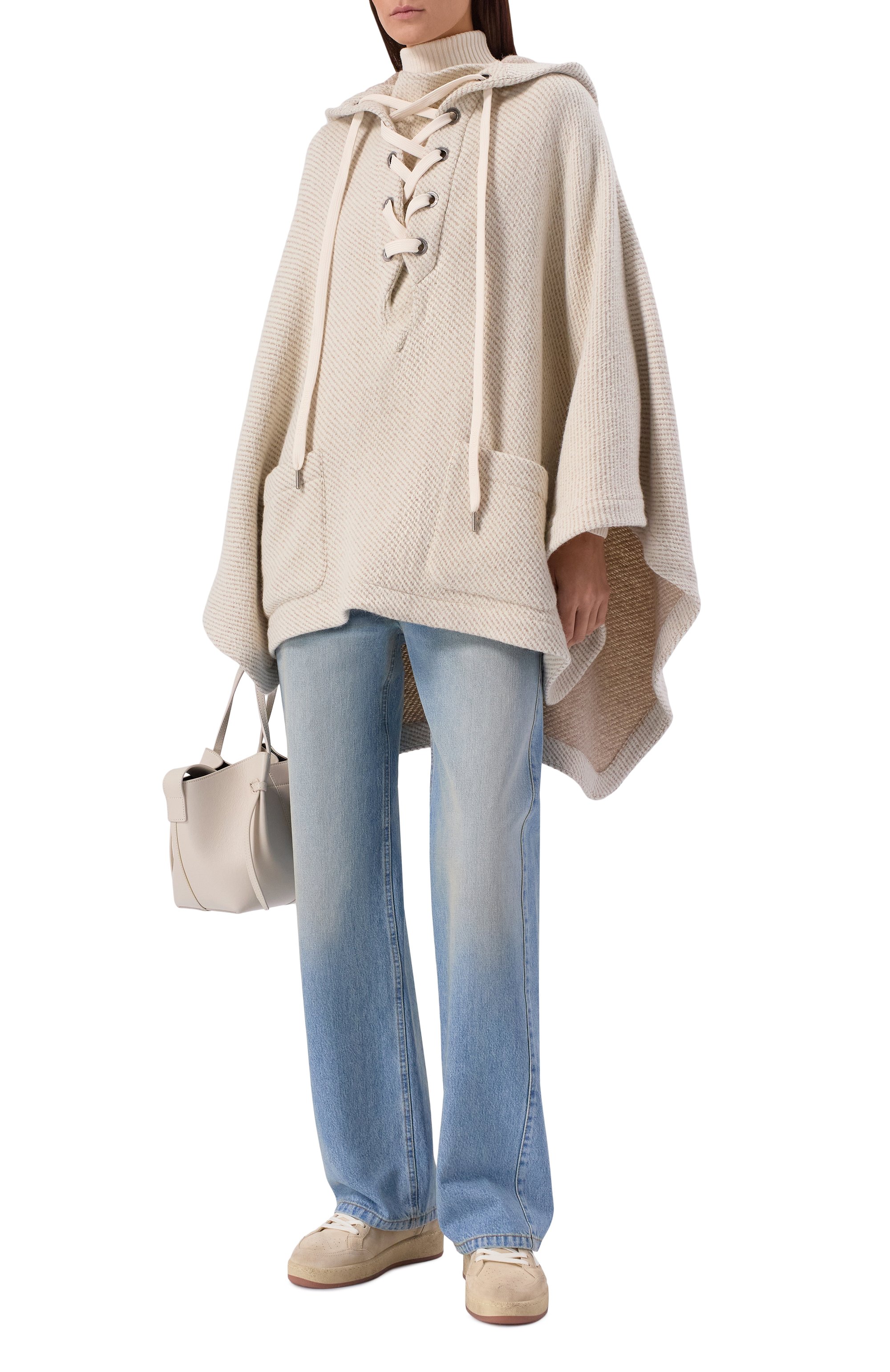 Шерстяное пончо GOLDEN GOOSE DELUXE BRAND, арт. GUP02367.P002191, фото 2