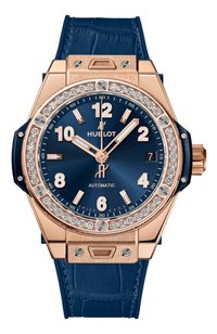 Часы one click king gold blue diamonds HUBLOT бесцветного цвета по цене 4420000 руб., арт. 465.OX.7180.LR.1204, фото 1 Часы one click king gold blue diamonds HUBLOT, арт. 465.OX.7180.LR.1204, фото 1