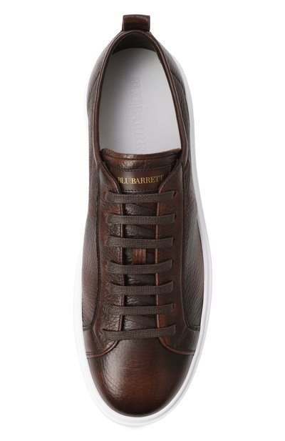 Кожаные кеды foley BLU BARRETT темно-коричневого цвета по цене 59350 руб., арт. F0LEY-14036.1/CERV0 ASP0RT, фото 5 Кожаные кеды foley BLU BARRETT, арт. F0LEY-14036.1/CERV0 ASP0RT, фото 5