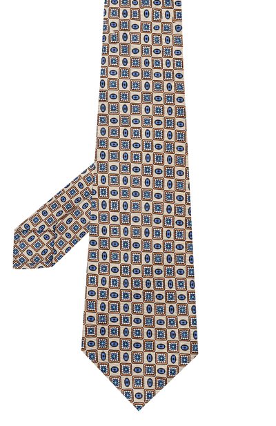Шелковый галстук KITON бежевого цвета по цене 31900 руб., арт. UCRVKLC01I90, фото 3 Шелковый галстук KITON, арт. UCRVKLC01I90, фото 3