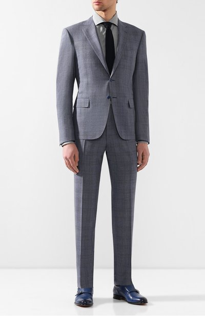 Шерстяной костюм CANALI серого цвета по цене 137000 руб., арт. 13290/31/BR02047, фото 1 Шерстяной костюм CANALI, арт. 13290/31/BR02047, фото 1
