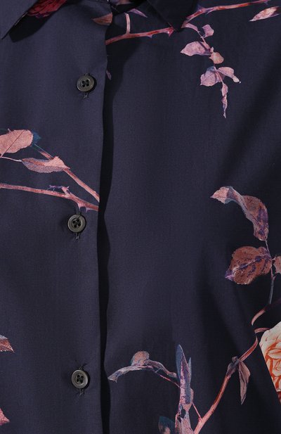 Хлопковая рубашка DRIES VAN NOTEN темно-синего цвета по цене 29950 руб., арт. 192-10742-8007, фото 5 Хлопковая рубашка DRIES VAN NOTEN, арт. 192-10742-8007, фото 5