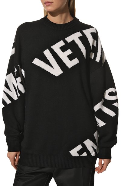 Шерстяной свитер VETEMENTS черного цвета по цене 132000 руб., арт. UA53KN200B, фото 3 Шерстяной свитер VETEMENTS, арт. UA53KN200B, фото 3