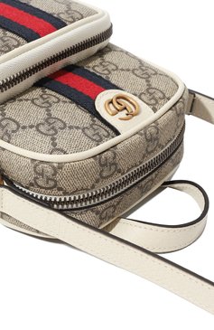 Мужская сумка GUCCI серого цвета, арт. 671682 96IWT | Фото 3 (Размер: mini; Материал: Экокожа; Ремень/цепочка: На ремешке; Драгоценные камни: Проставлено; Материал сплава: П�роставлено)