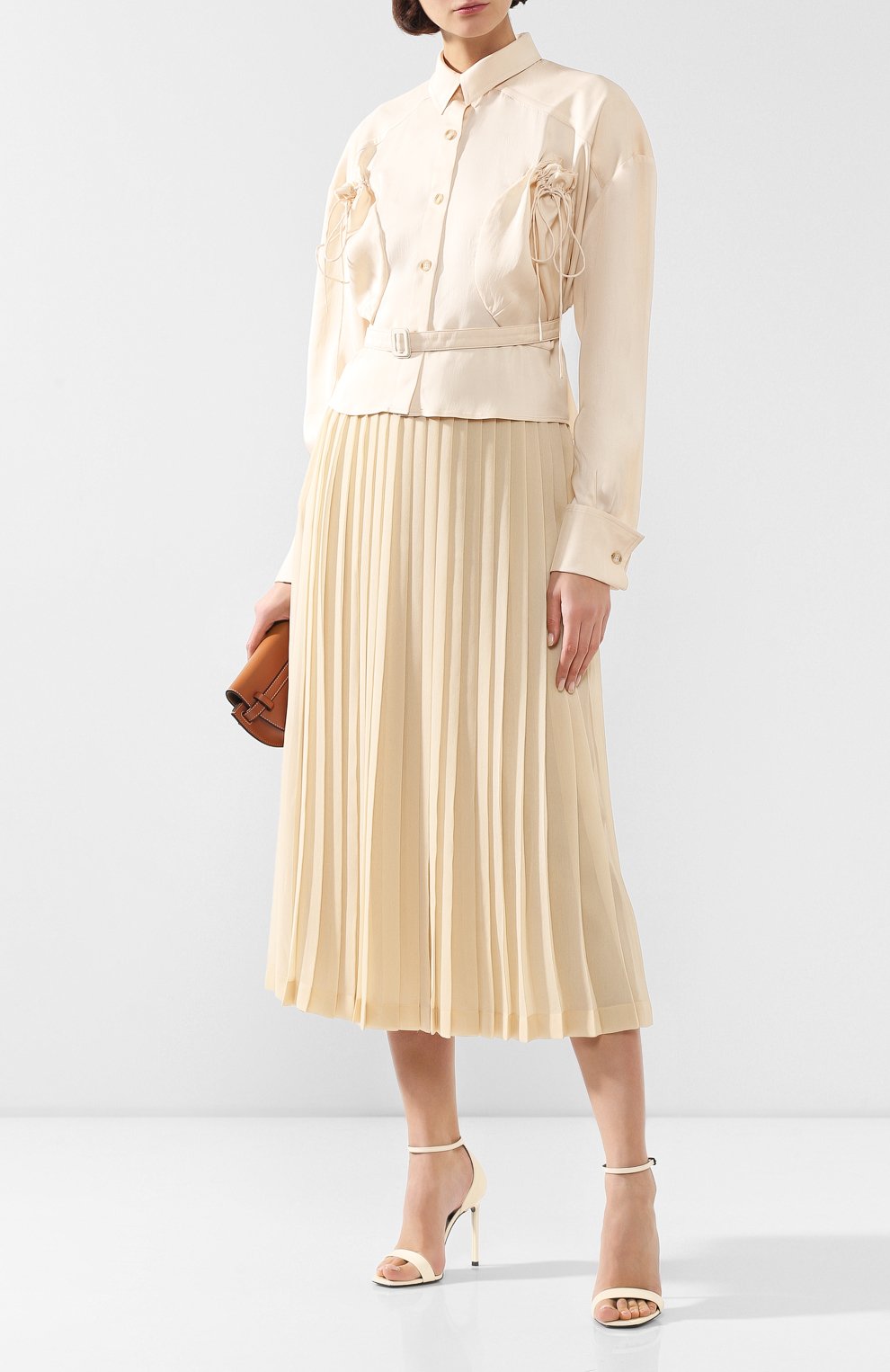 Рубашка из смеси вискозы и шелка JACQUEMUS, арт. 193SH10/18130, фото 2