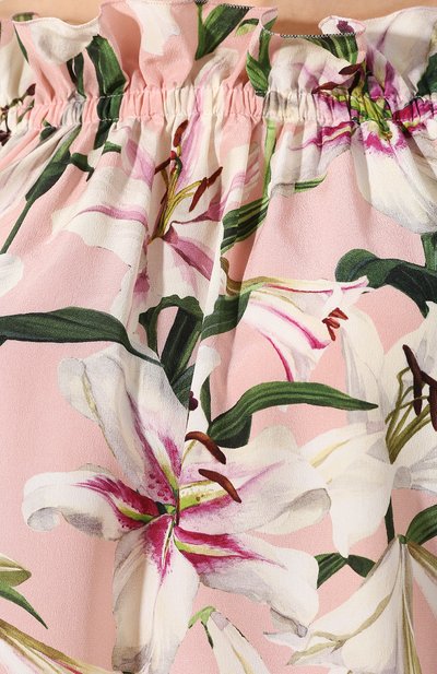 Шелковый топ DOLCE & GABBANA светло-розового цвета по цене 99500 руб., арт. F73R5T/HS15F, фото 5 Шелковый топ DOLCE & GABBANA, арт. F73R5T/HS15F, фото 5