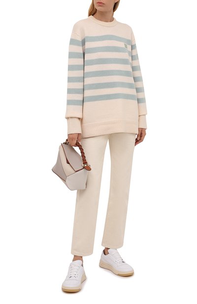 Шерстяной свитер ACNE STUDIOS светло-бежевого цвета по цене 28500 руб., арт. C60041/W, фото 2 Шерстяной свитер ACNE STUDIOS, арт. C60041/W, фото 2