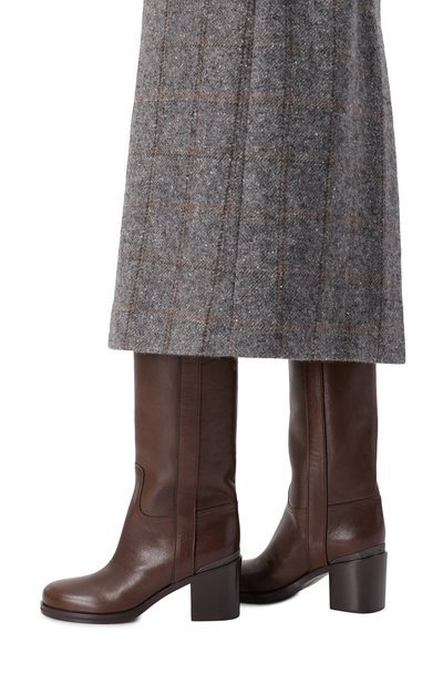 Женские кожаные сапоги BRUNELLO CUCINELLI, арт. MZSLC3359P