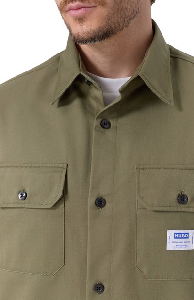 Хлопковая рубашка HUGO BLUE, арт. 50520001, фото 5