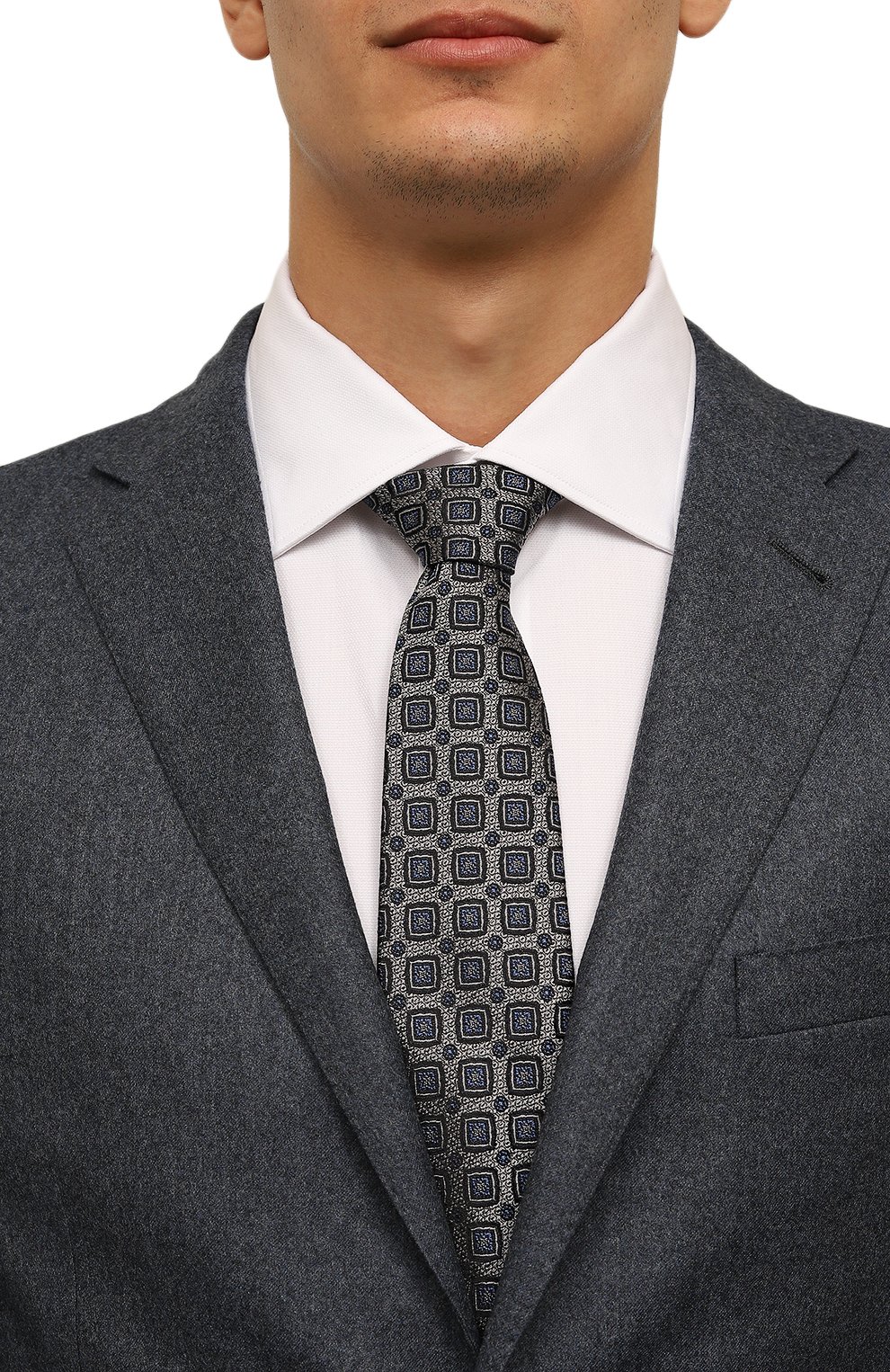 Шелковый галстук BRUNELLO CUCINELLI, арт. MV8940018, фото 2