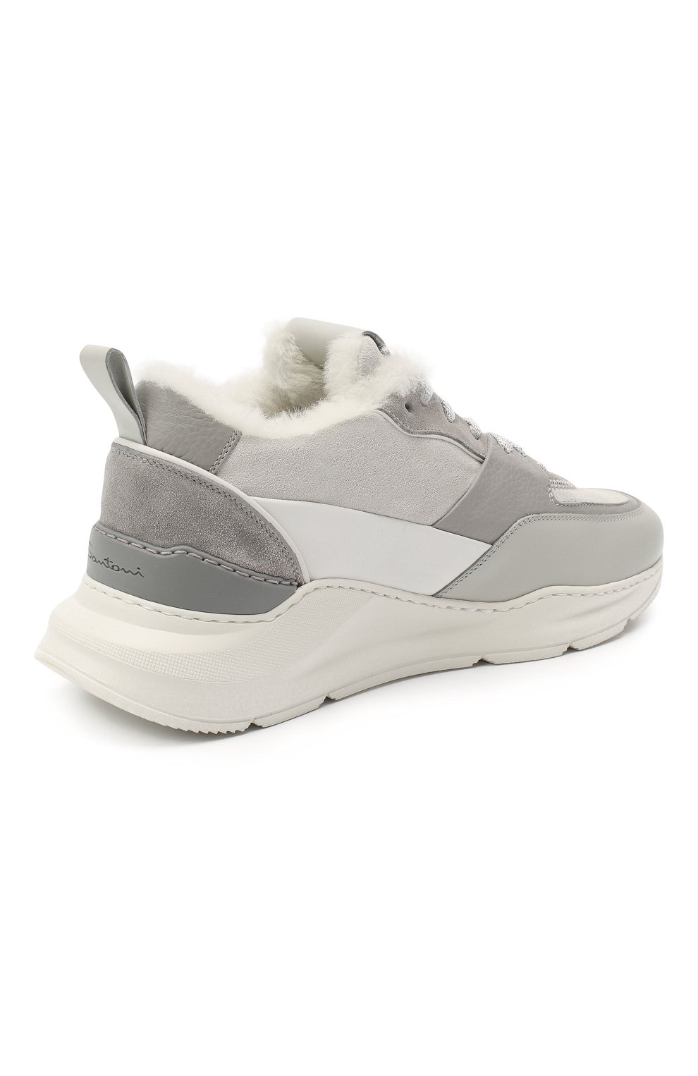 Кожаные кроссовки SANTONI, арт. WBKI60613AGGPLRAG41, фото 4