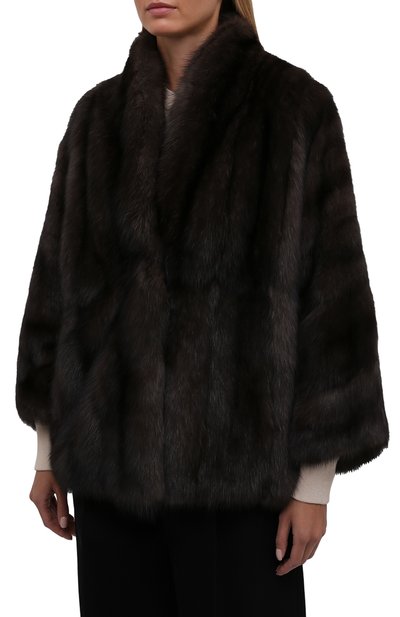 Шуба из меха соболя SIMONETTA RAVIZZA, арт. F01JA58Z1A/015, фото 3