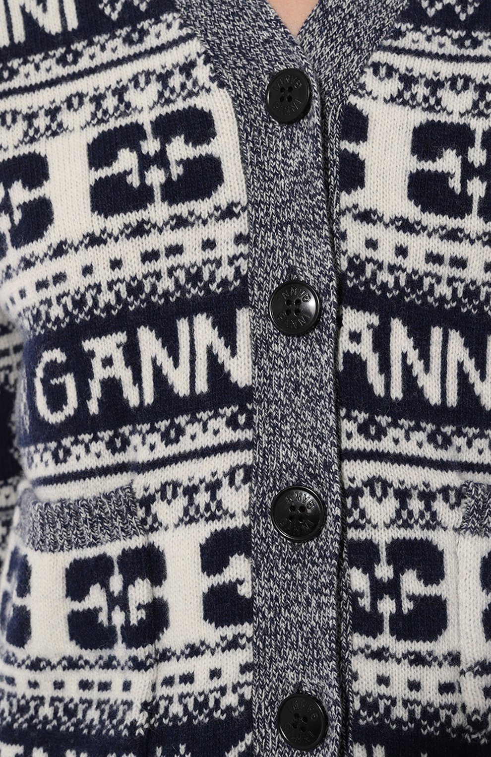 Шерстяной кардиган GANNI, арт. K2093, фото 5