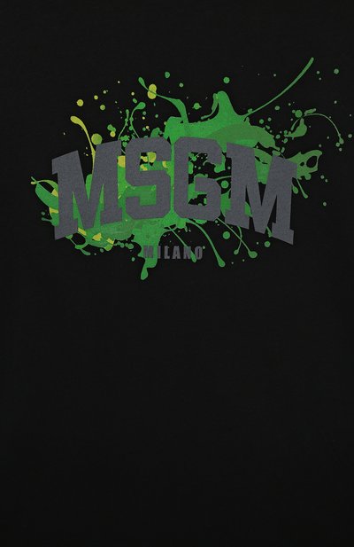 Хлопковая футболка MSGM KIDS, арт. MS029545, фото 3