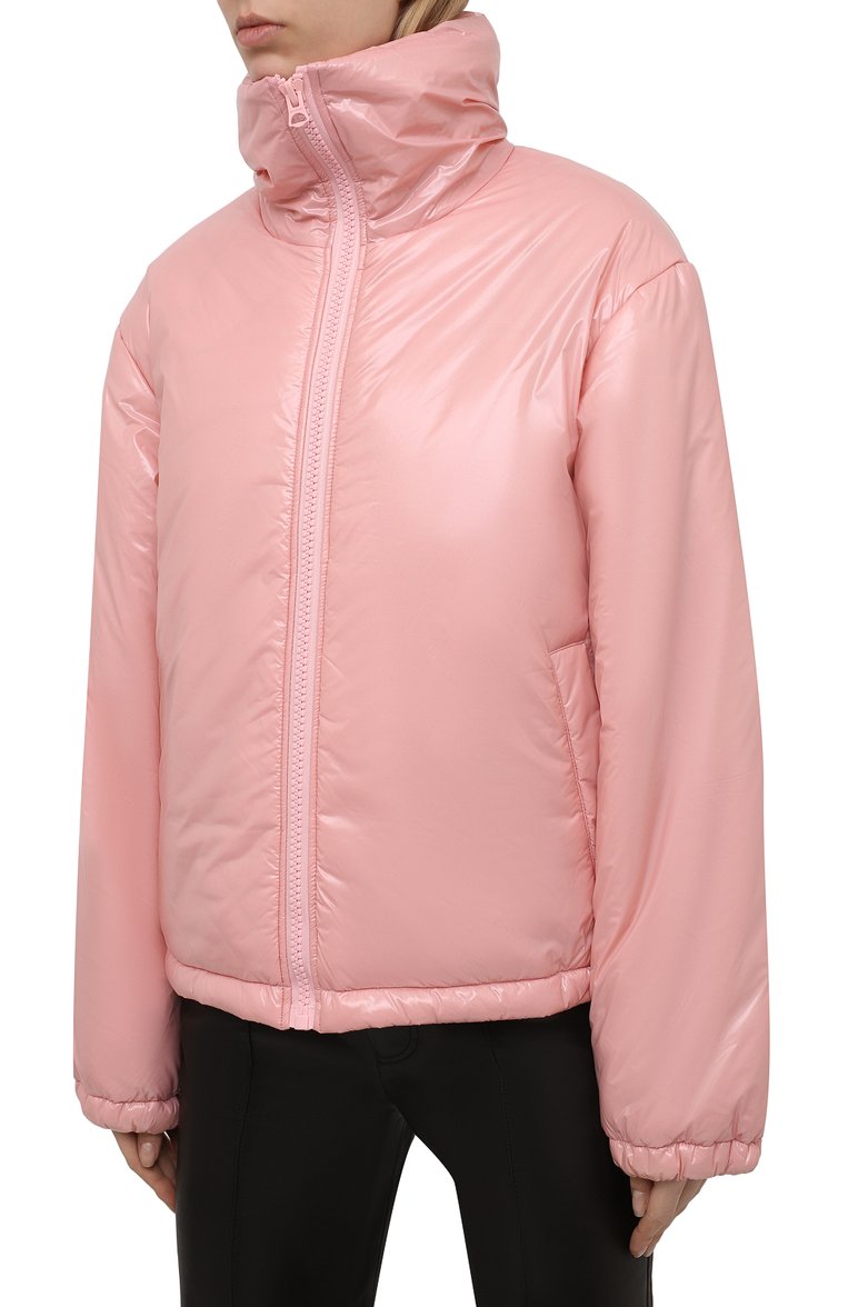 Женский пуховик ACNE STUDIOS розового цвета, арт. C90066/W | Фото 3 (Материал подклада: Синтетический материал; Материал внешний: Синтетический материал; Стили: Кэжуэл; Женское Кросс-КТ: Пуховик-куртка; Рукава: Длинные; Длина (верхняя одежда): Короткие; Кросс-КТ: Пуховик)
