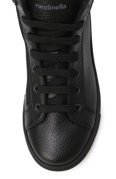 Высокие кеды из кожи RONDINELLA, арт. 115781AI/G0MMA/34-36, фото 4