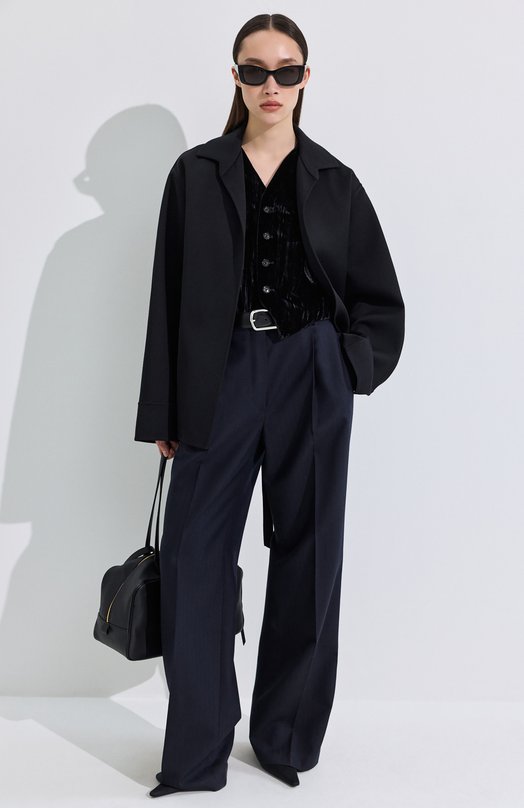 Шерстяные брюки Dries Van Noten 130922/3193 Синий  130922/3193 Фото 6